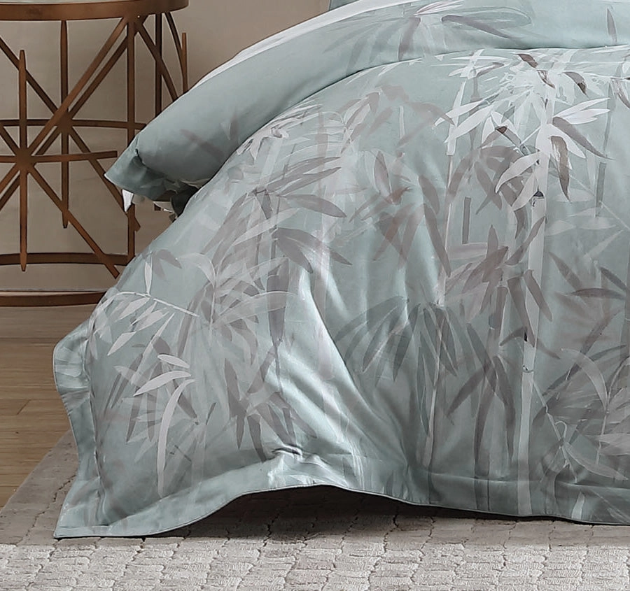 Bamboo Florette Quilt Cover Set Range Sage
