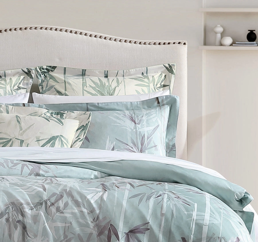 Bamboo Florette Quilt Cover Set Range Sage