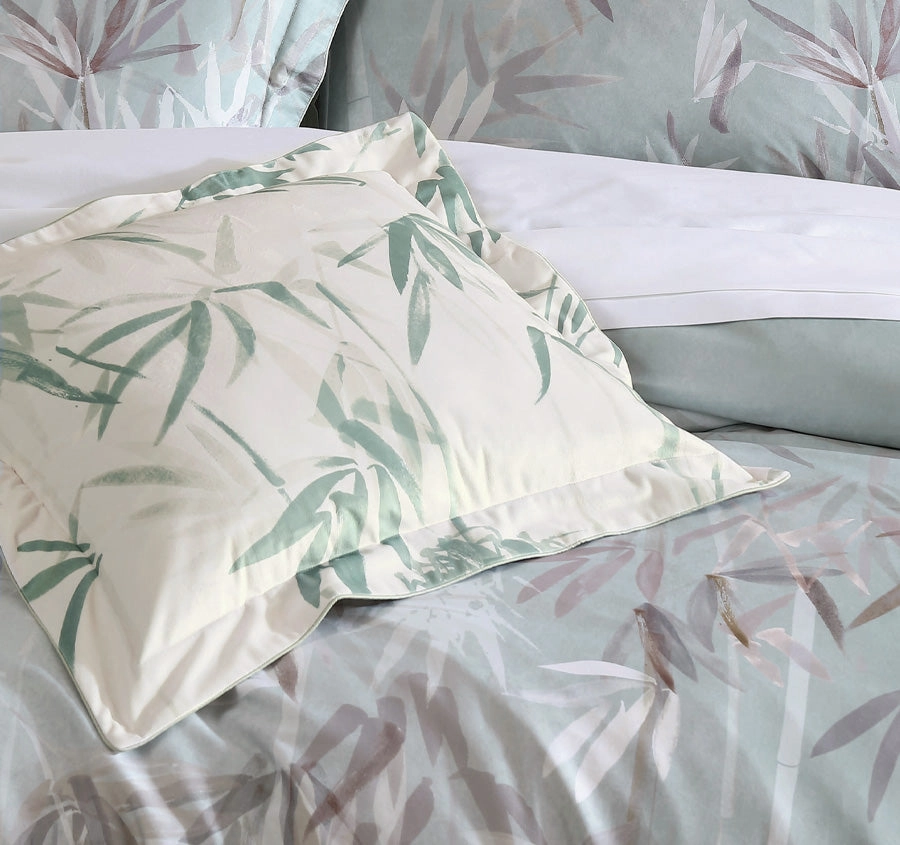 Bamboo Florette Quilt Cover Set Range Sage