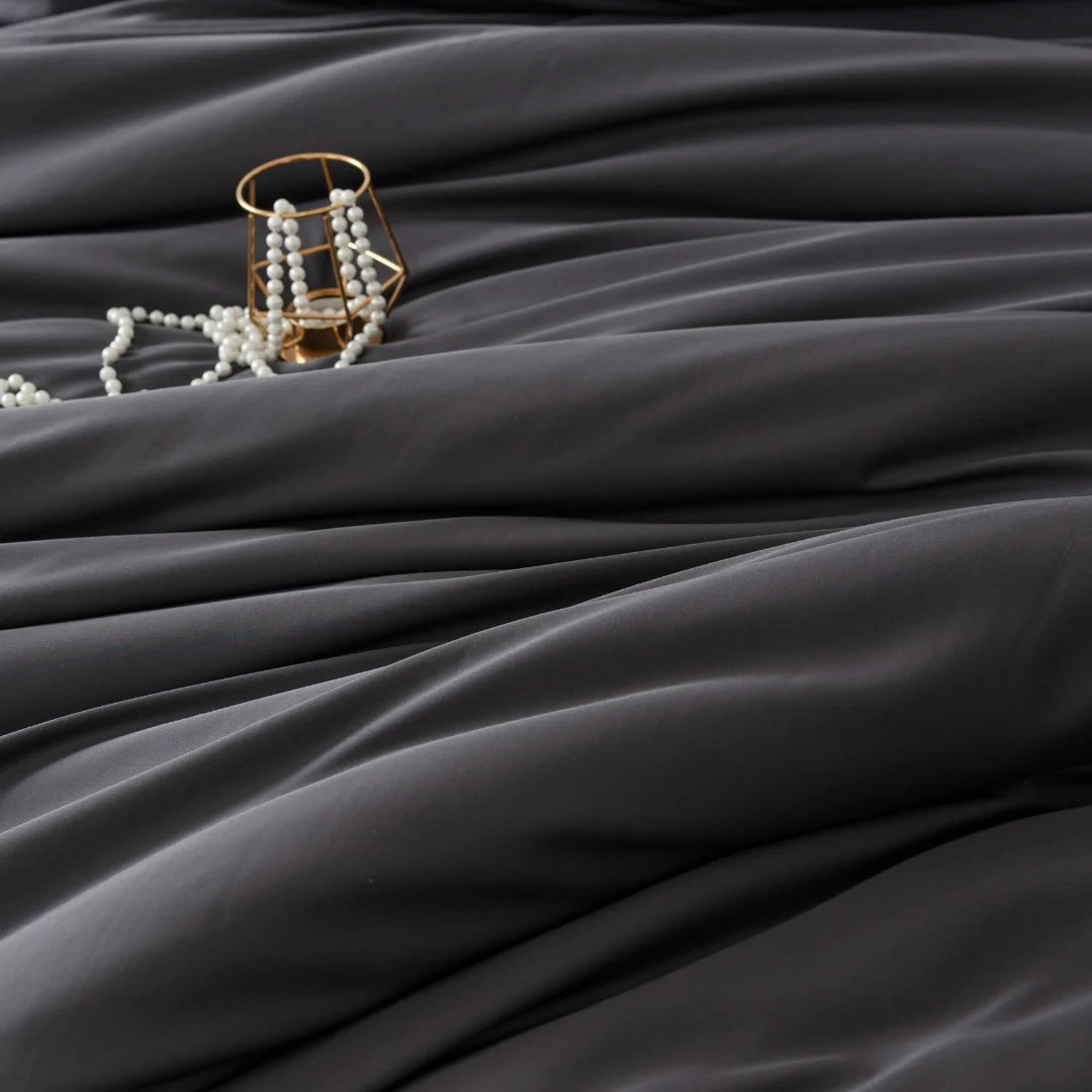 Bamboo Quilt Cover - Charcoal