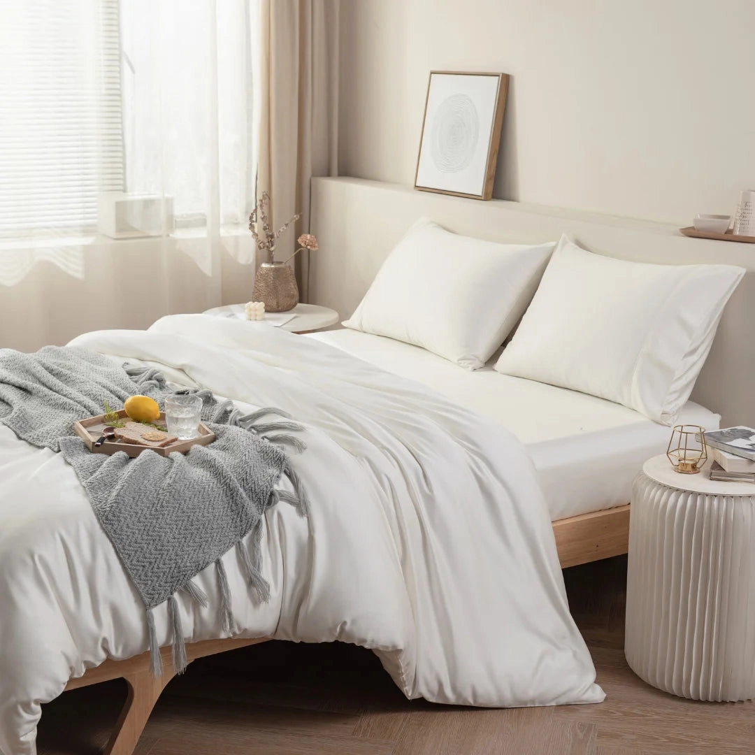 Bamboo Quilt Cover - Ivory