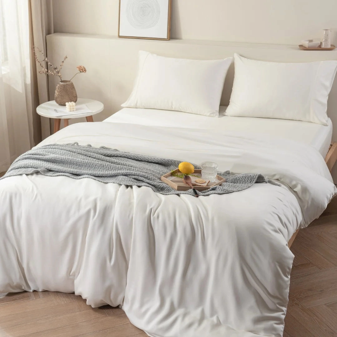 Bamboo Quilt Cover - Ivory
