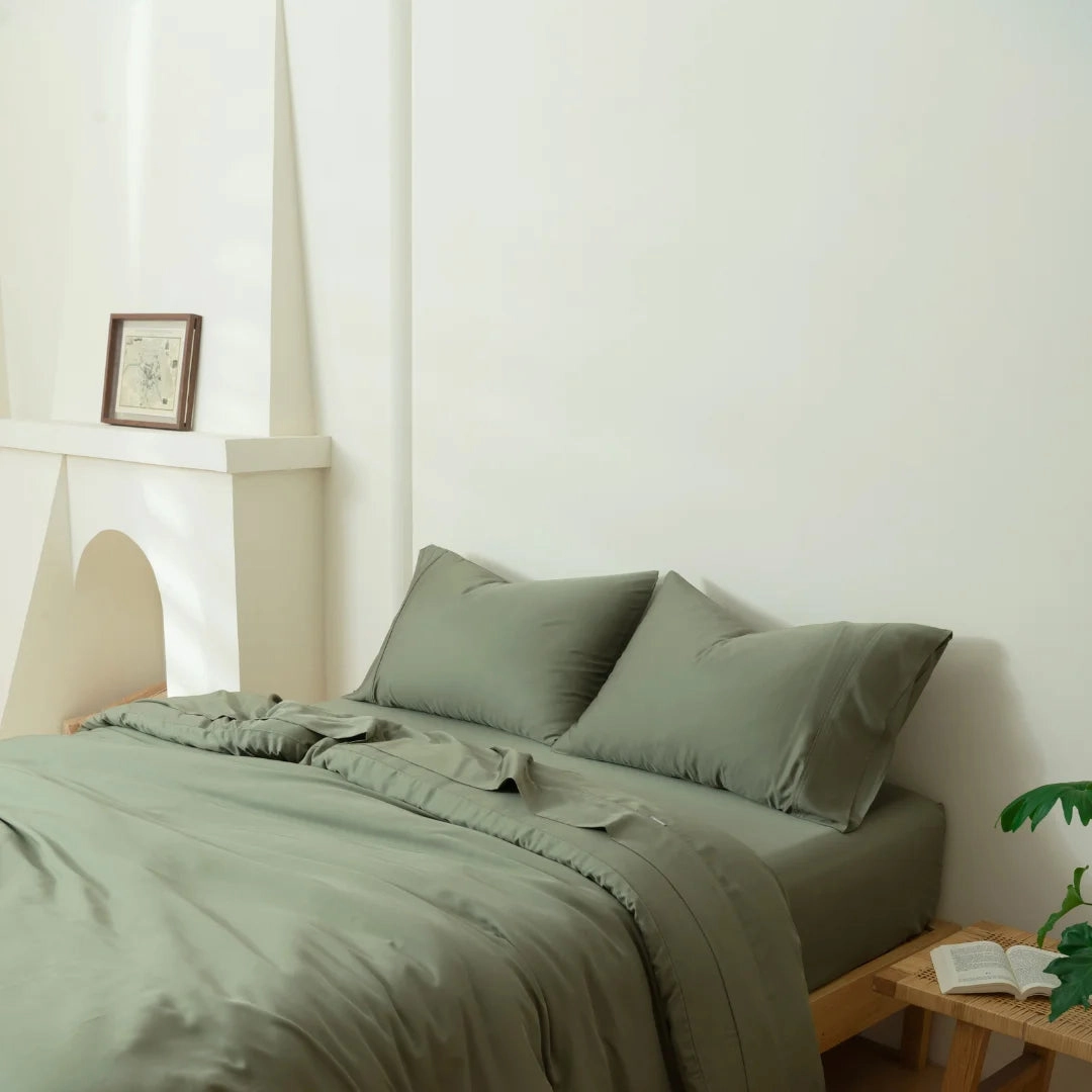 Bamboo Quilt Cover - Moss