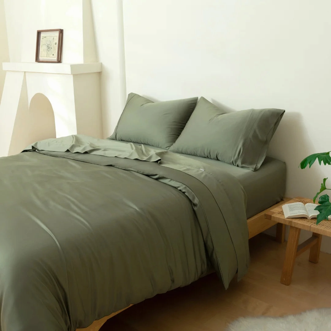 Bamboo Quilt Cover - Moss