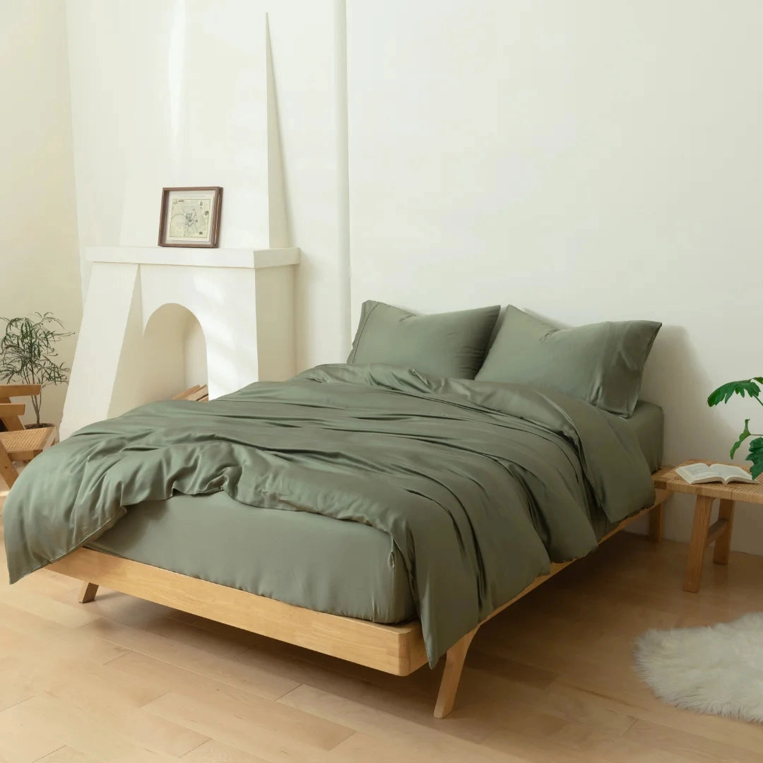 Bamboo Quilt Cover - Moss