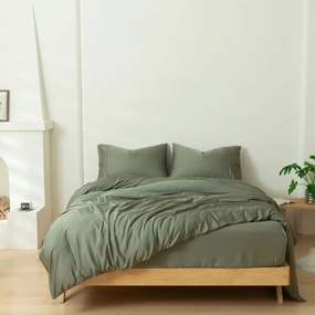 Bamboo Quilt Cover - Moss