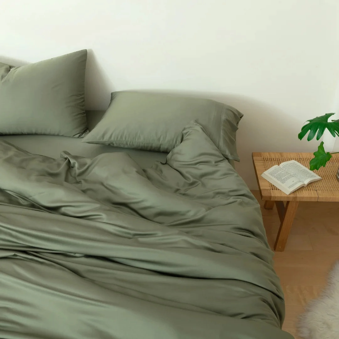 Bamboo Quilt Cover - Moss