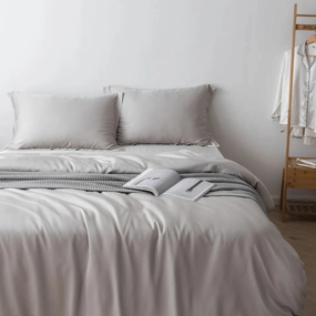 Bamboo Quilt Cover - Silver
