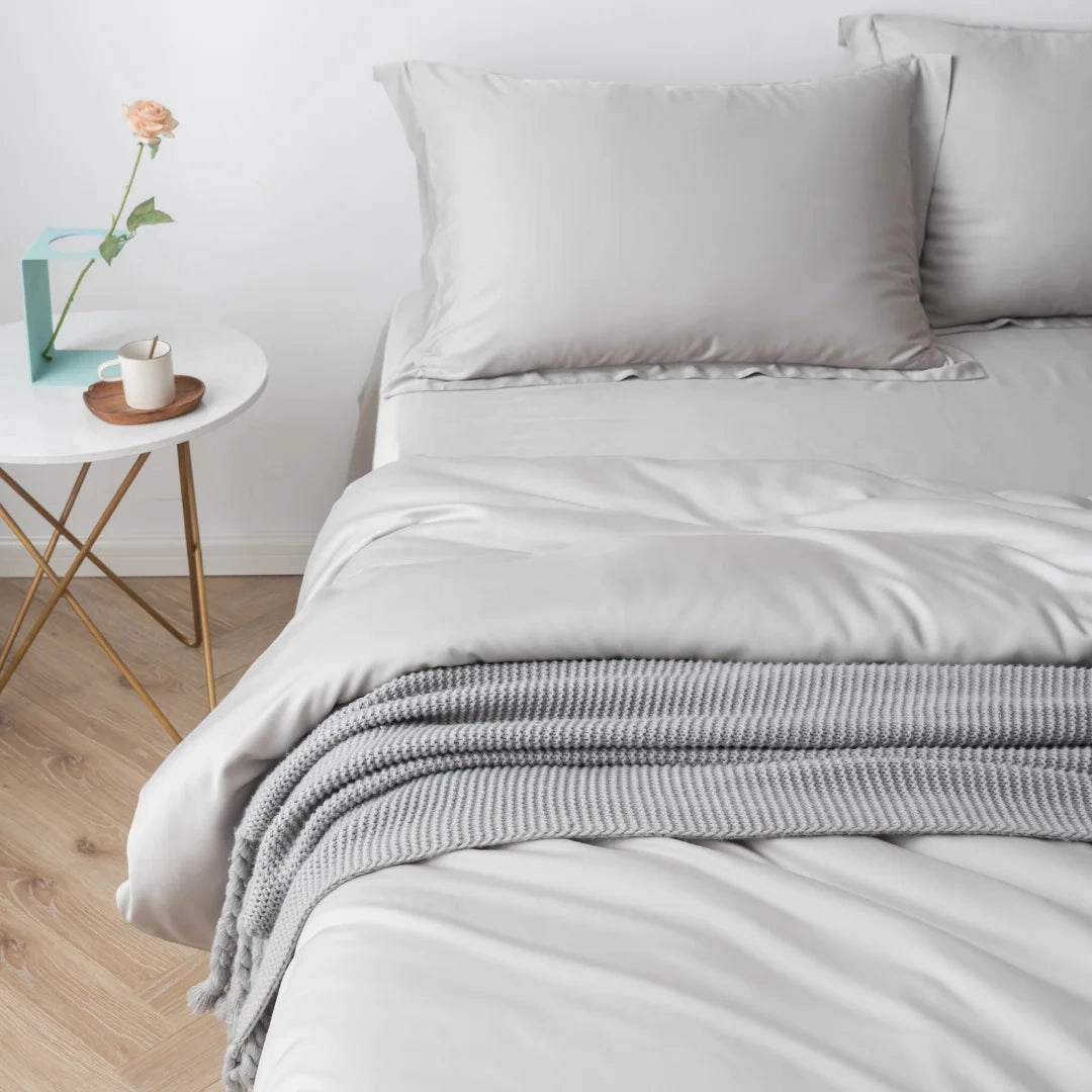 Bamboo Quilt Cover - Silver