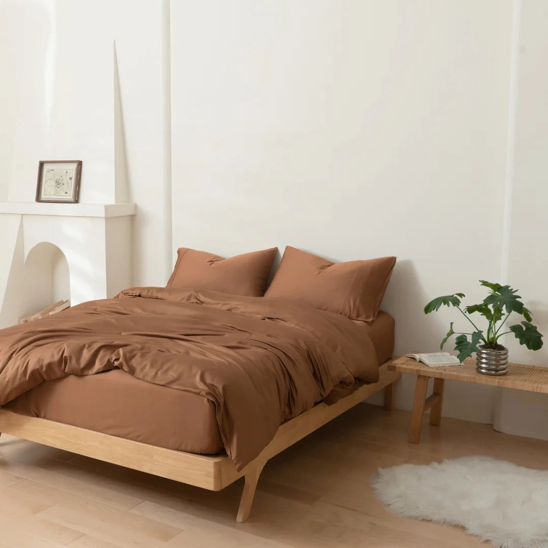 Bamboo Quilt Cover - Terracotta