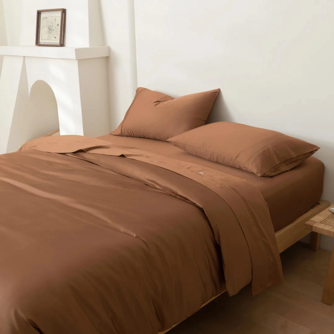 Bamboo Quilt Cover - Terracotta