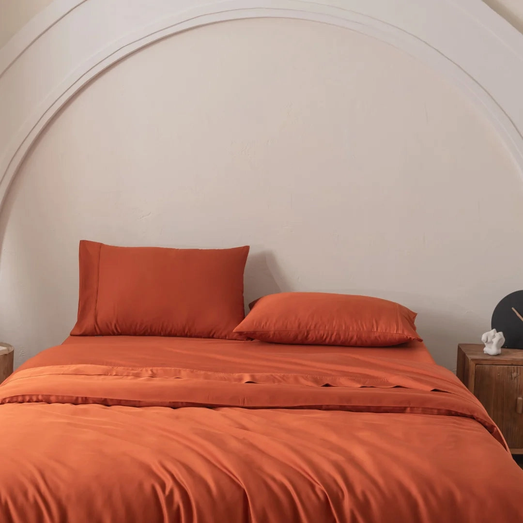 Bamboo Quilt Cover Set - Copper Sunset