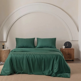 Bamboo Quilt Cover Set - Evergreen