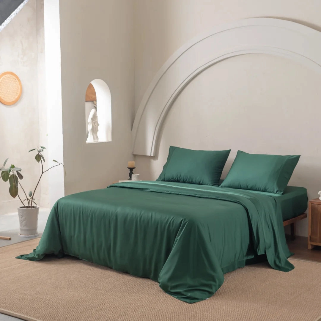 Bamboo Quilt Cover Set - Evergreen