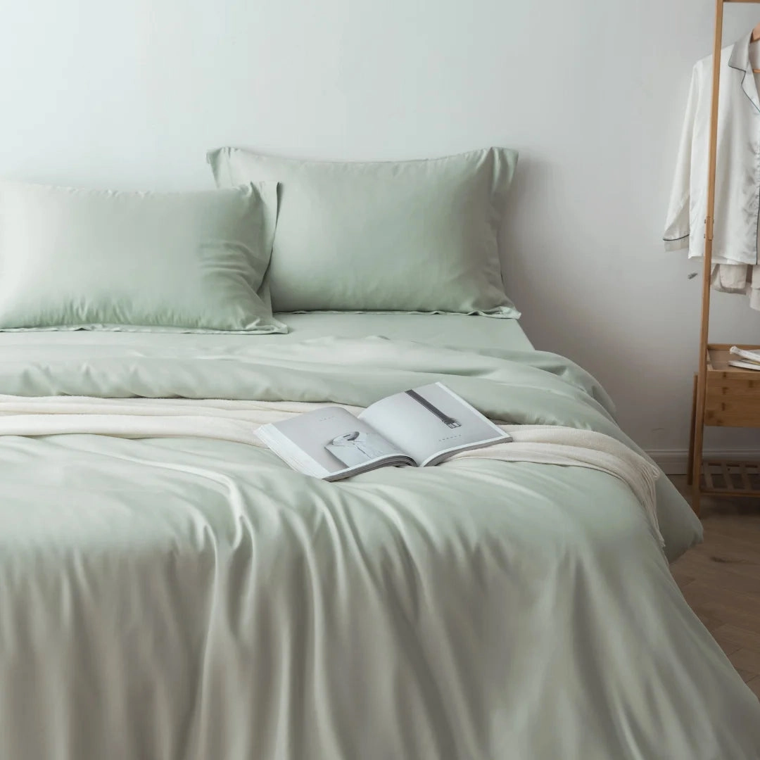 Bamboo Quilt Cover Set - Sage