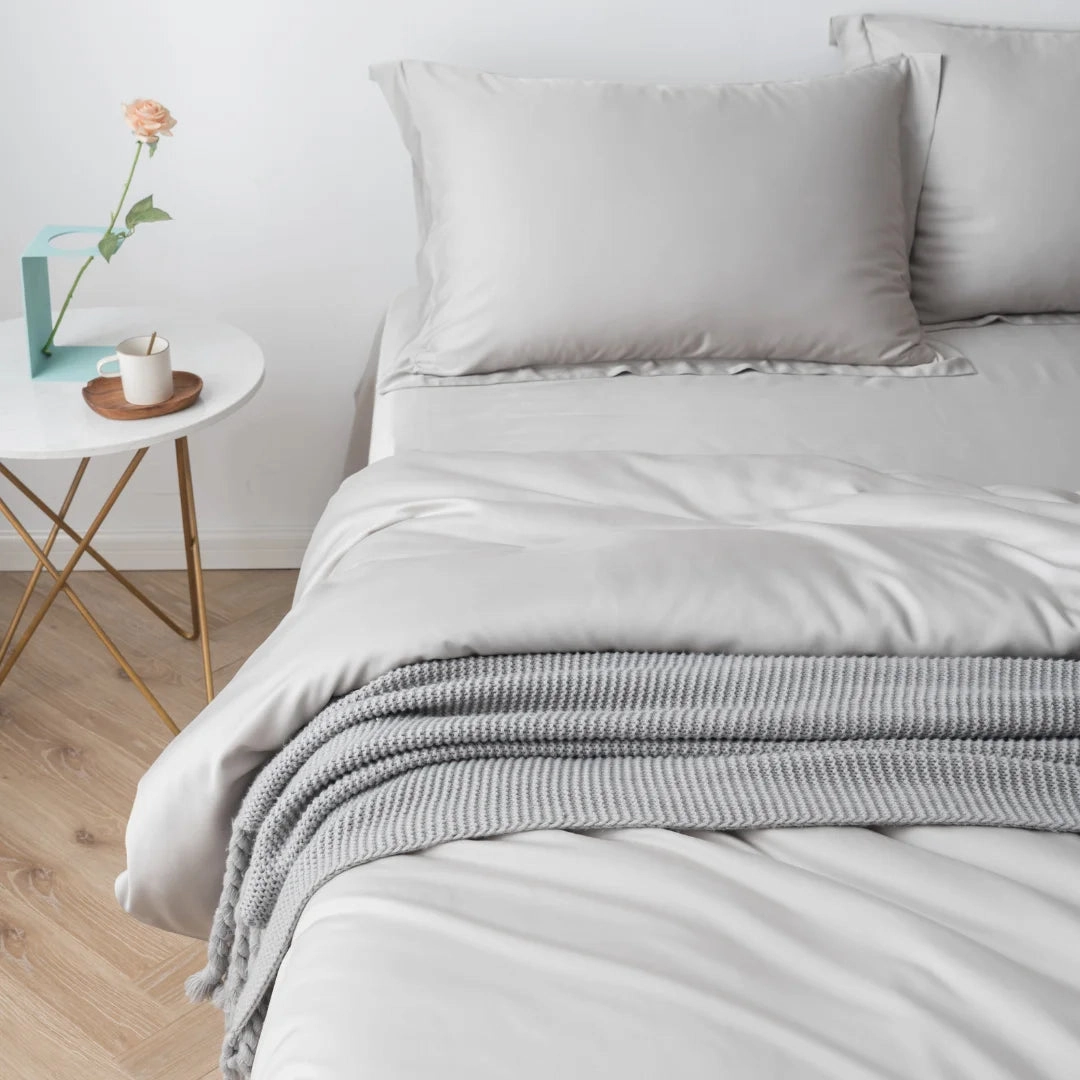 Bamboo Quilt Cover Set - Silver