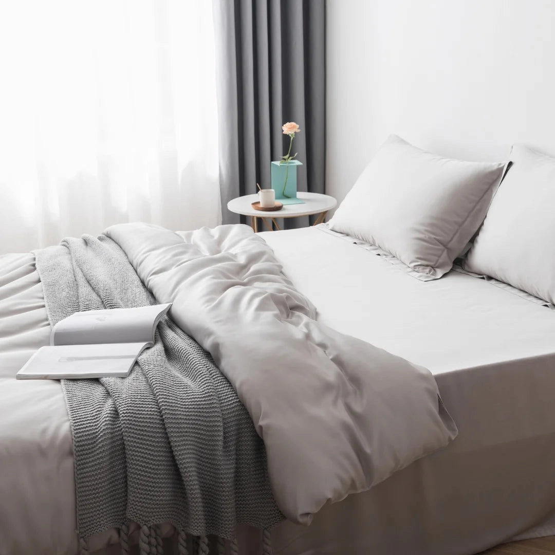 Bamboo Quilt Cover Set - Silver