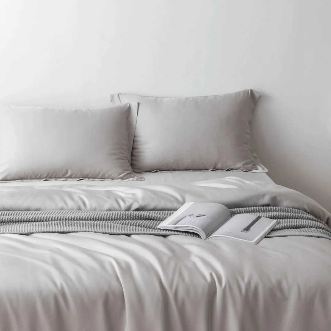 Bamboo Quilt Cover Set - Silver
