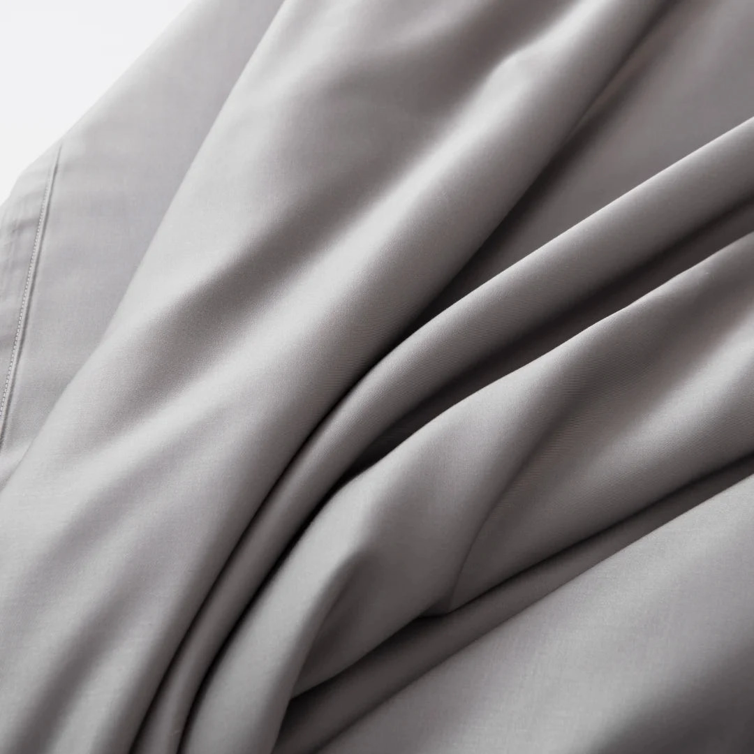 Bamboo Quilt Cover Set - Stone Grey