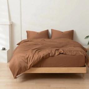 Bamboo Quilt Cover Set - Terracotta