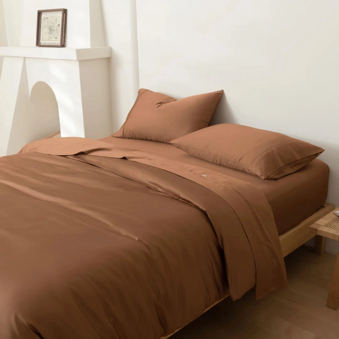 Bamboo Quilt Cover Set - Terracotta
