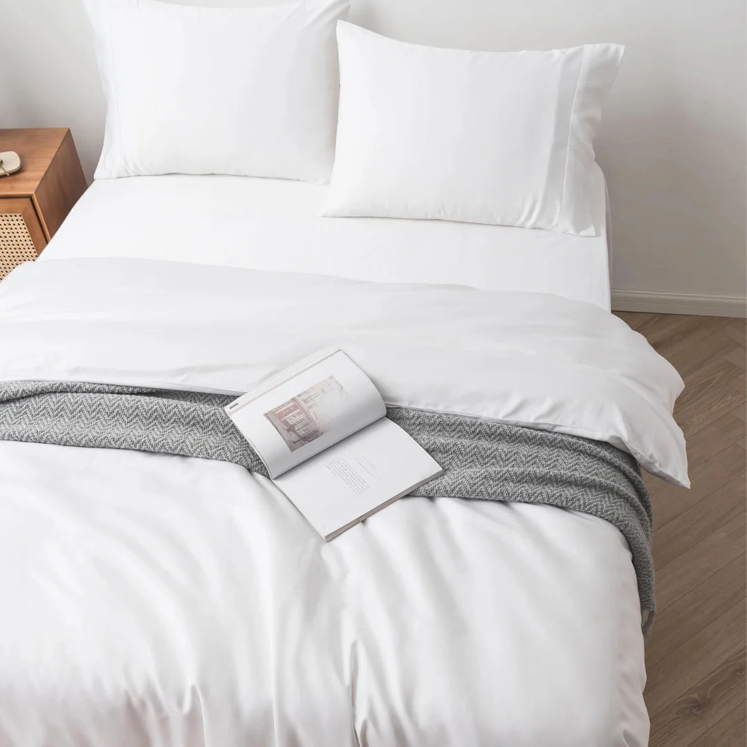 Bamboo Quilt Cover Set - White