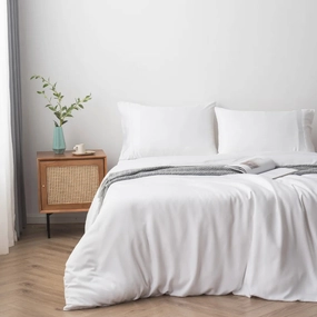 Bamboo Quilt Cover Set - White