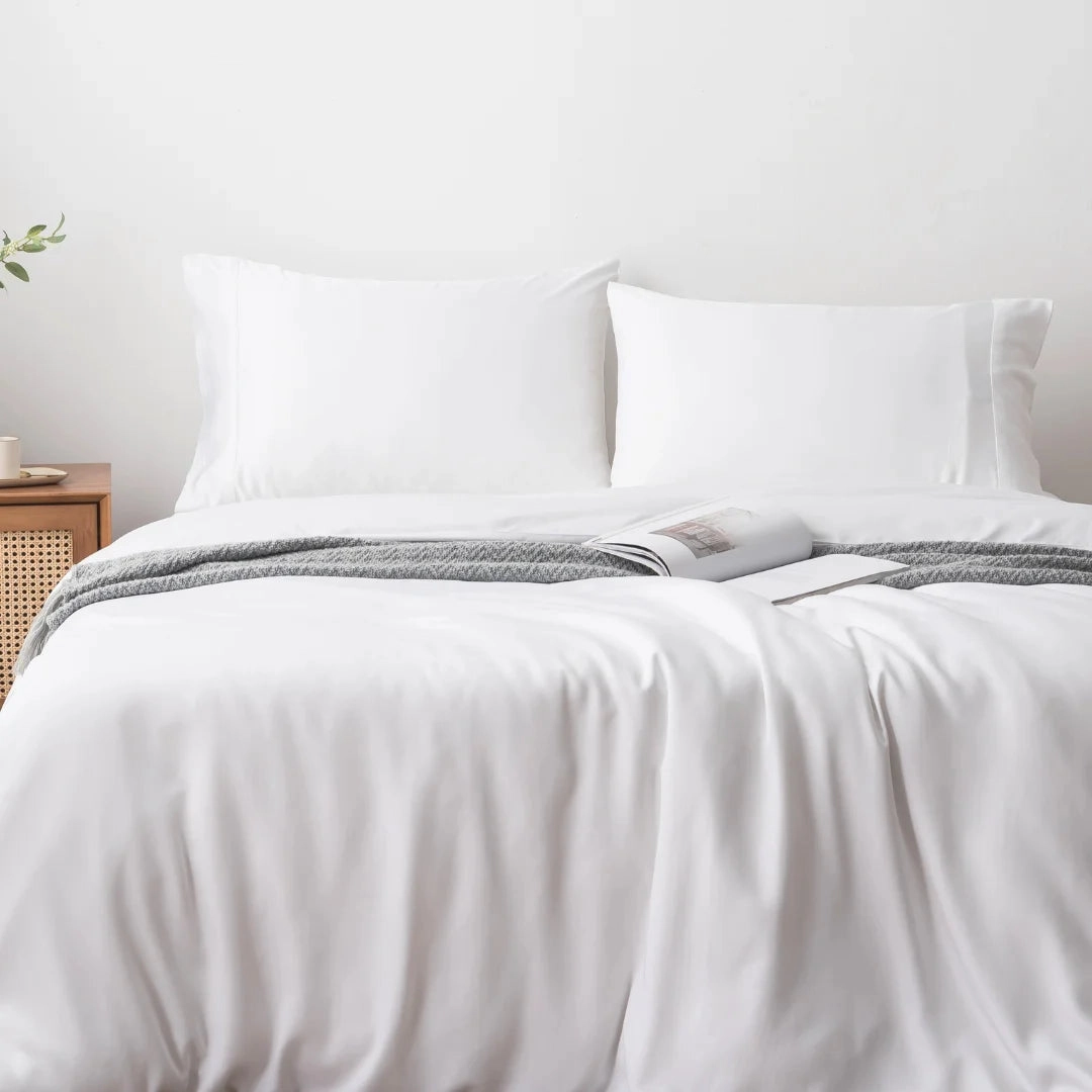 Bamboo Quilt Cover Set - White