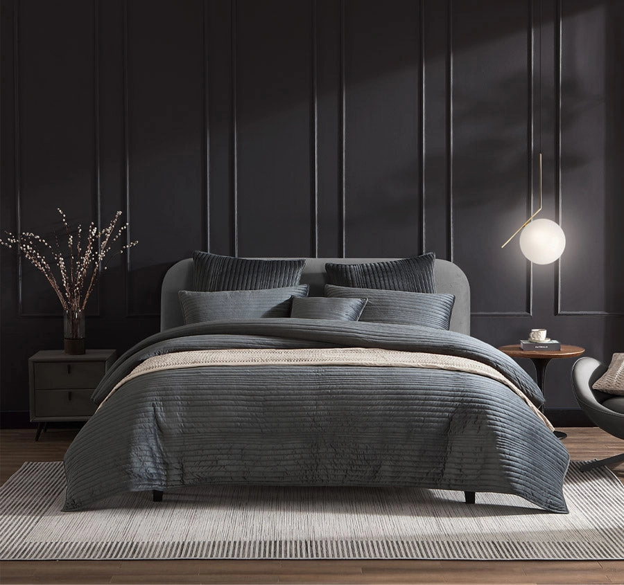 Barlow Quilt Cover Set Range Slate