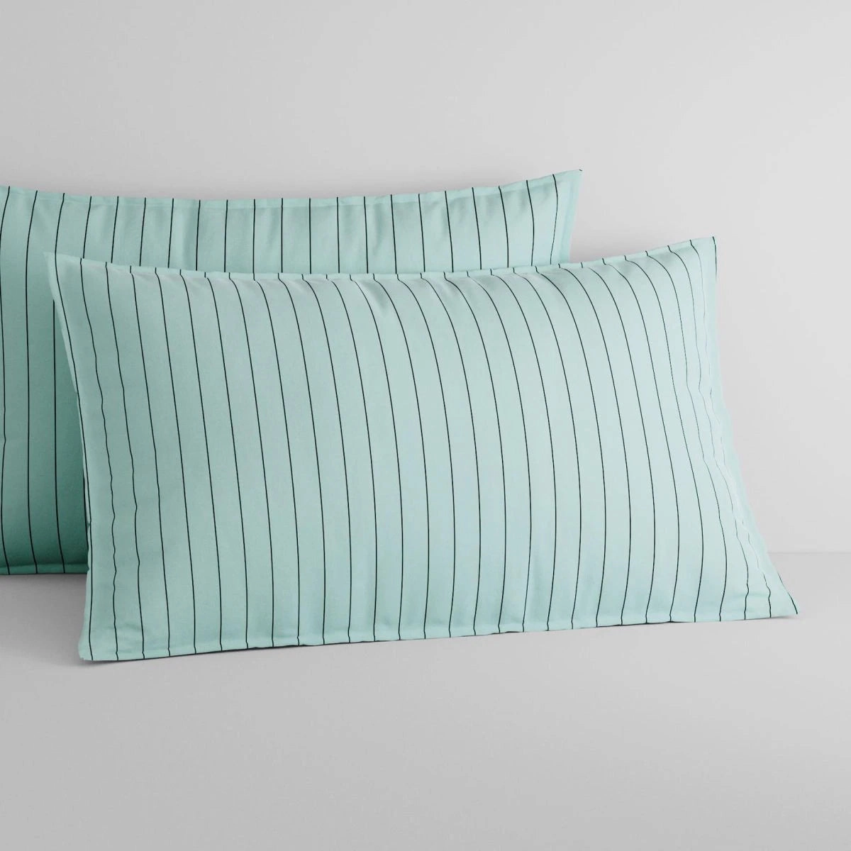 Bayley Stripe Washed Percale Quilt Cover Set CLEAR BLUE by Sheridan