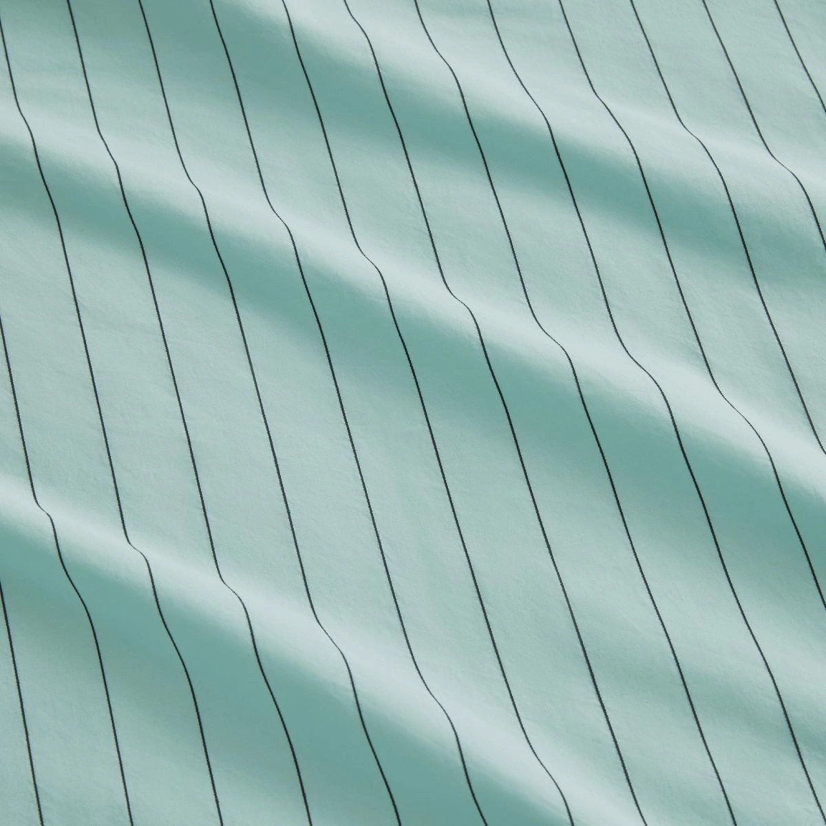Bayley Stripe Washed Percale Quilt Cover Set CLEAR BLUE by Sheridan