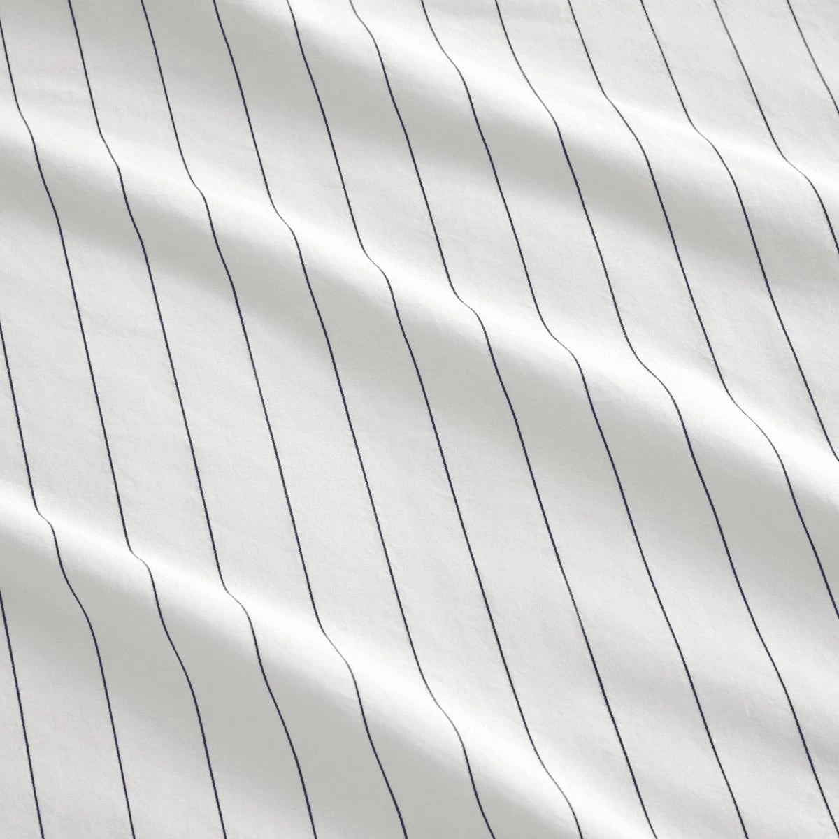 Bayley Stripe Washed Percale Quilt Cover Set WHITE by Sheridan