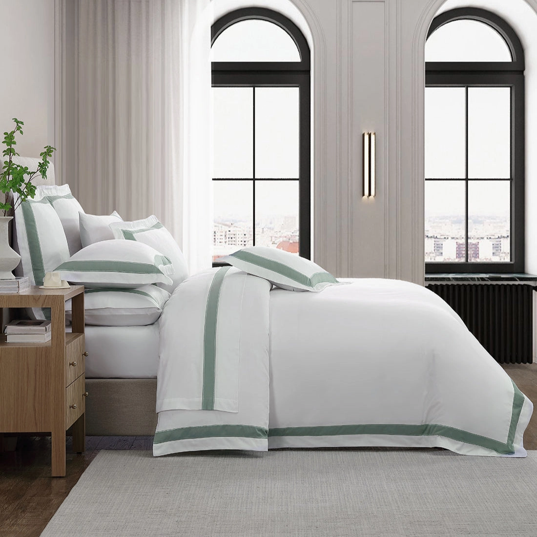Bentley Sage Quilt Cover Set by Private Collection