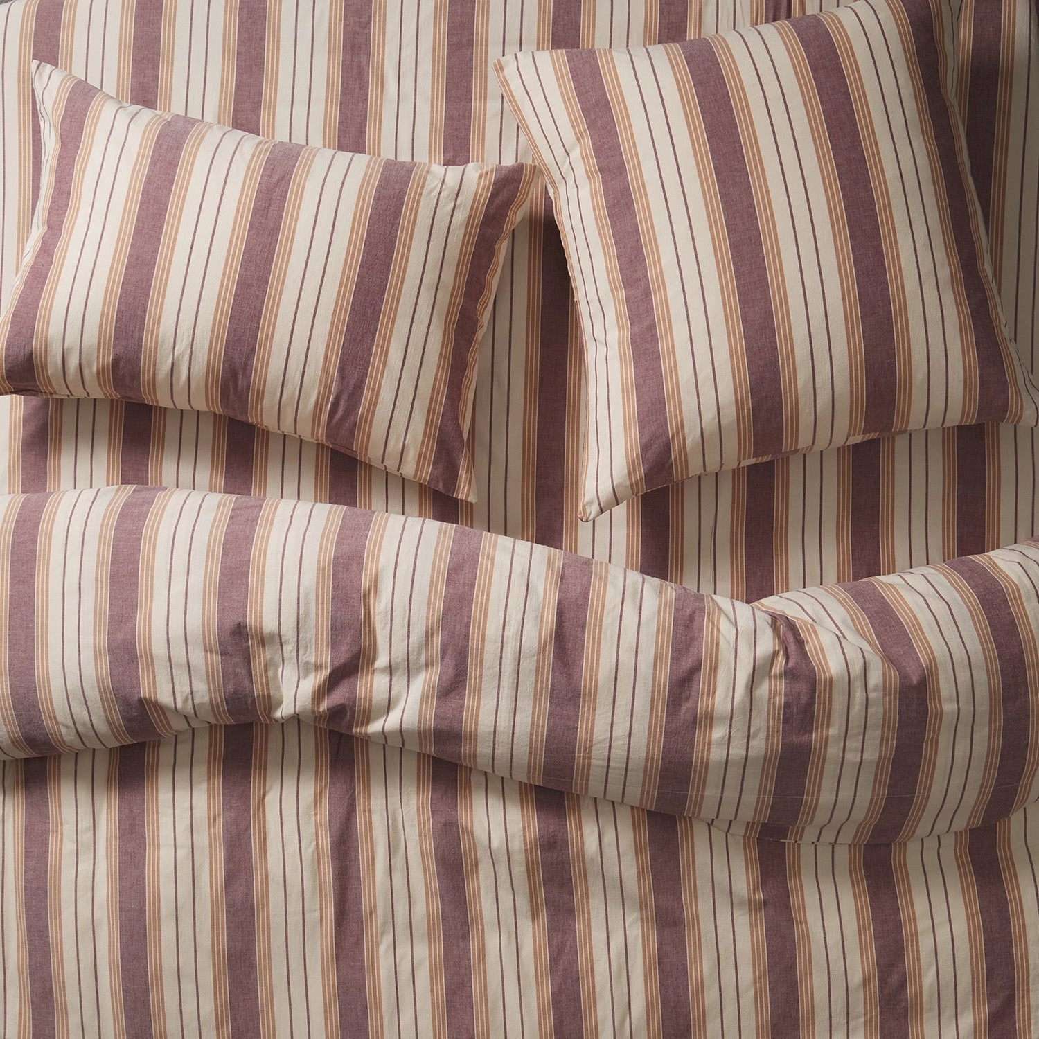 Brigitte Cotton Quilt Cover - Mahogany