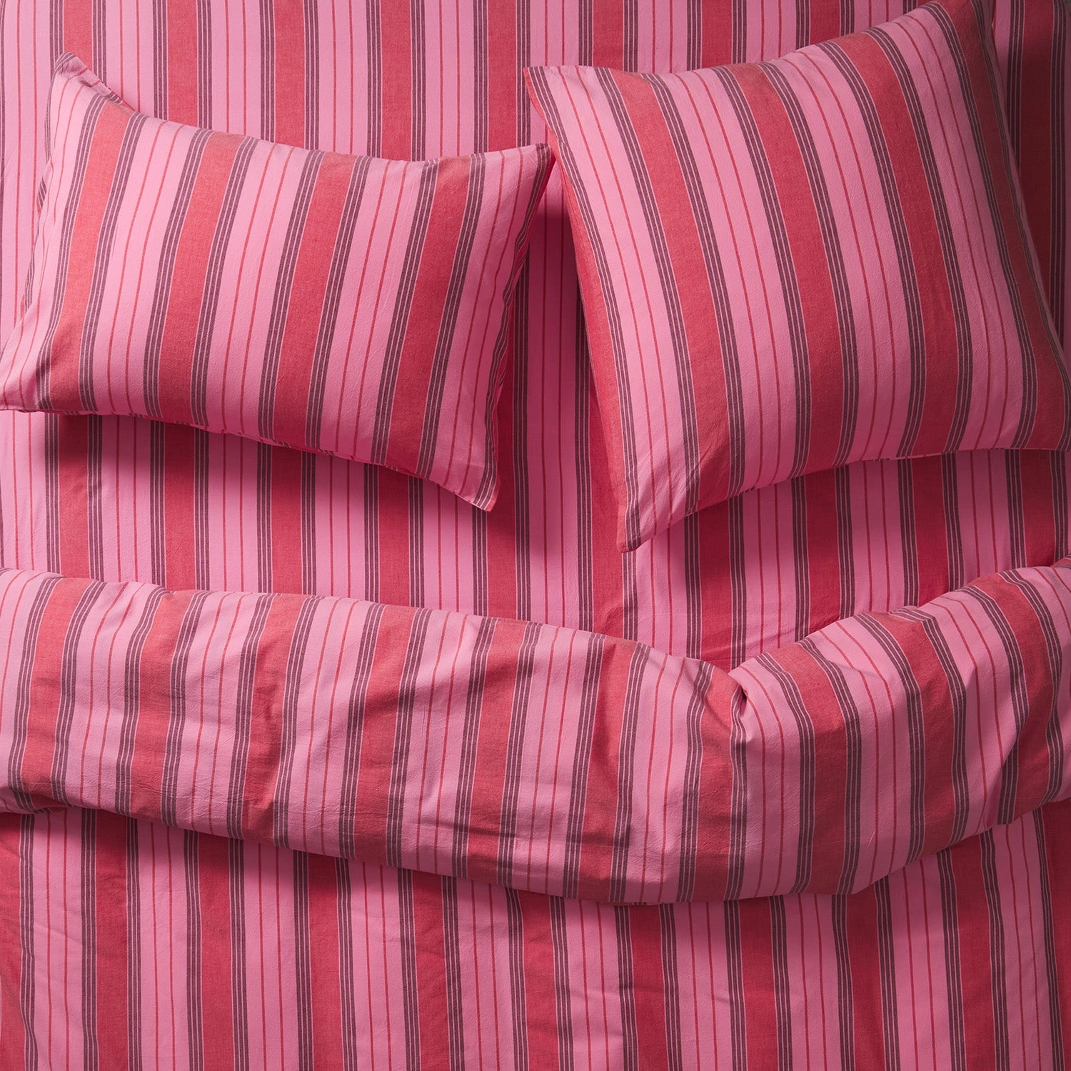 Brigitte Cotton Quilt Cover - Scarlet