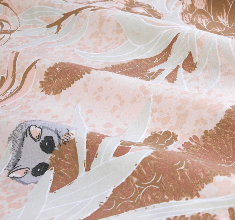 Bush Baby Quilt Cover Set Range Pink