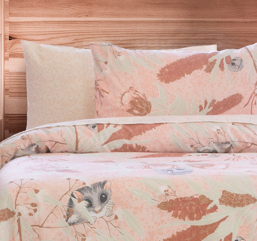 Bush Baby Quilt Cover Set Range Pink