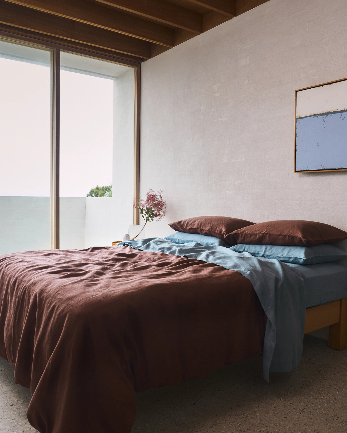 Cacao 100% French Flax Linen Bedding Set