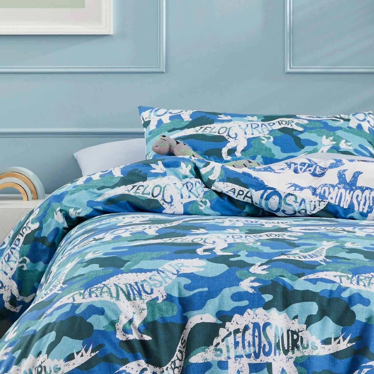 Camo Dino Quilt Cover Set by Logan and Mason Kids