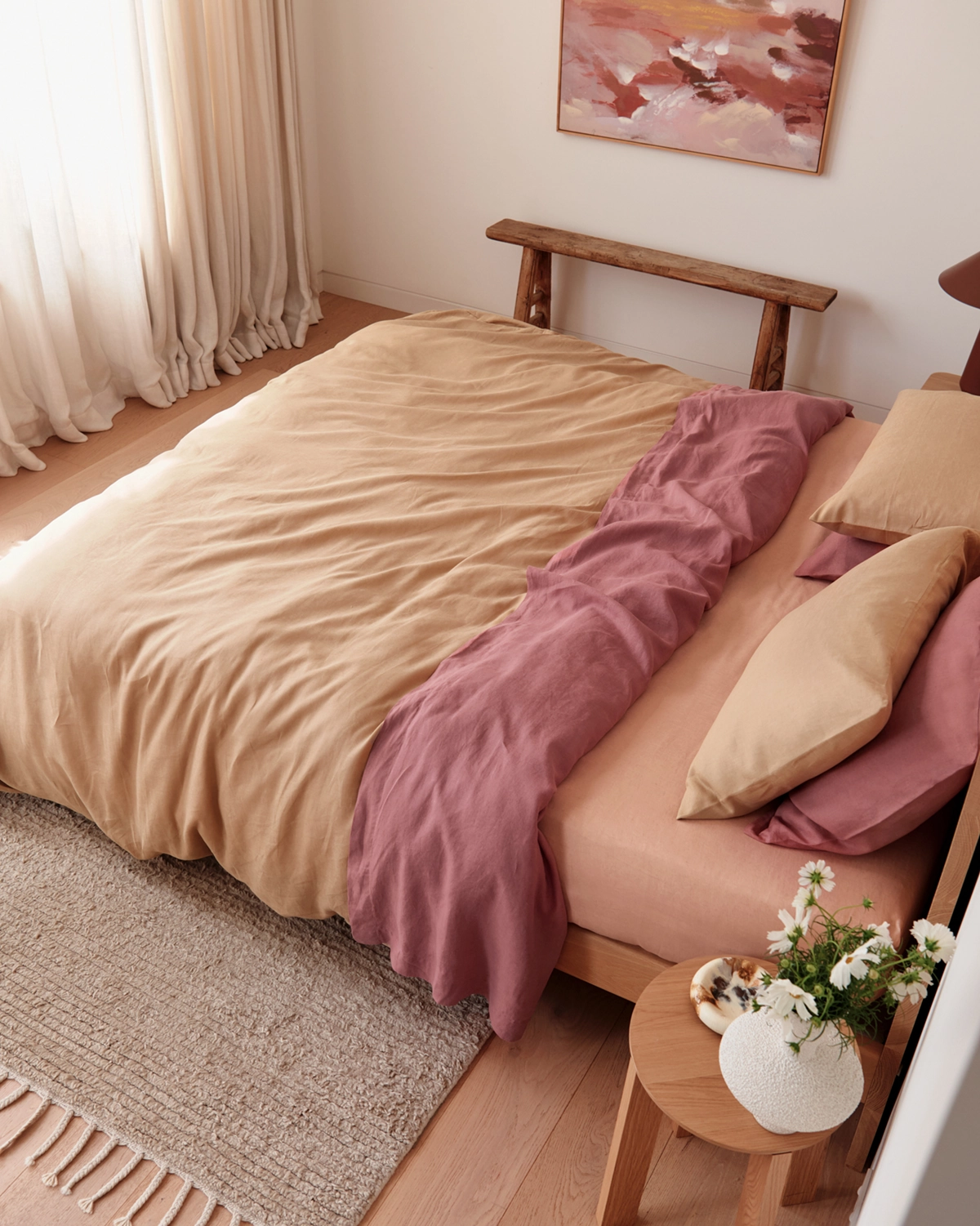 Caramel 100% French Flax Linen Duvet Cover
