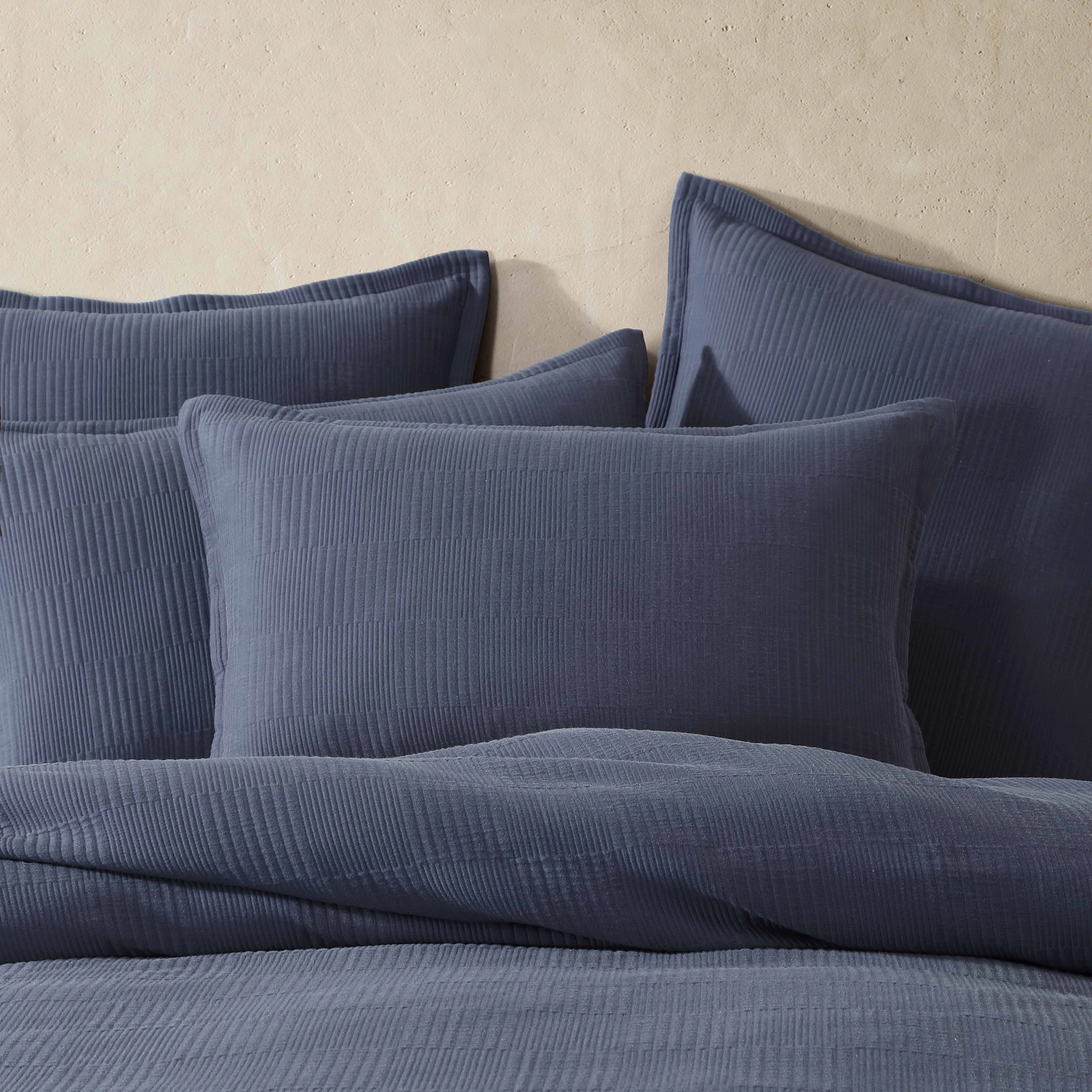 Caspian Indigo Quilt Cover Set by Logan and Mason Platinum