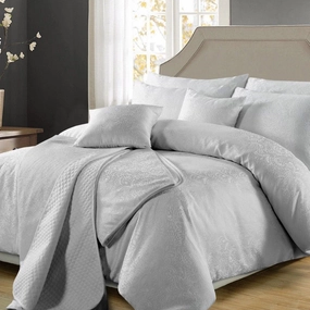 Celeste Powder Blue Quilt Cover Set by Perle