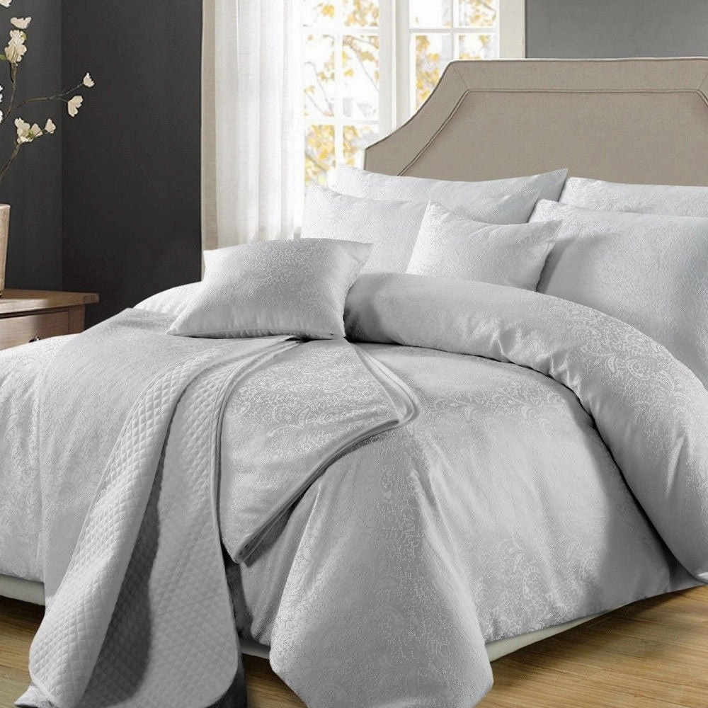 Celeste Powder Blue Quilt Cover Set by Perle