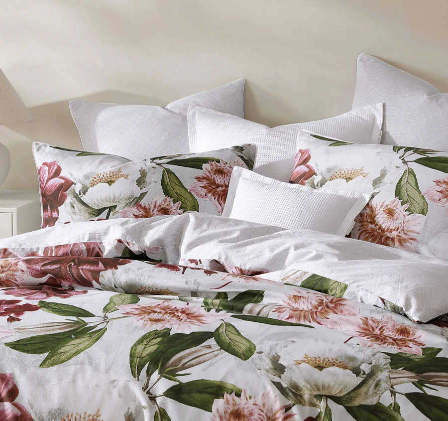 Charming Quilt Cover Set Range Blush