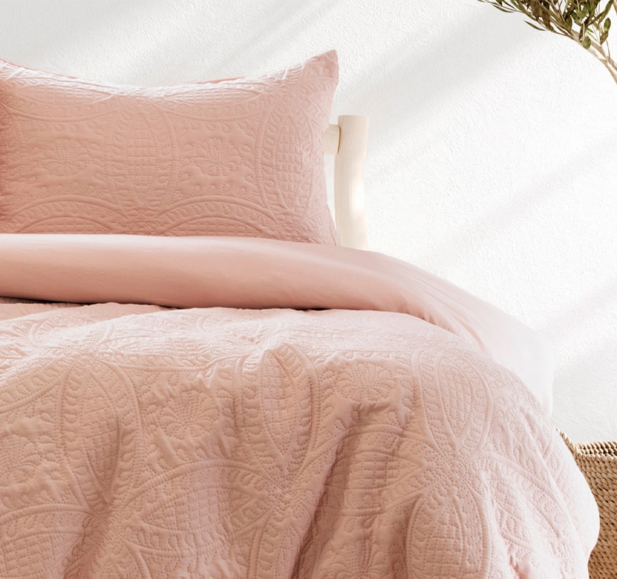 Chateau Quilt Cover Set Range Cinnamon