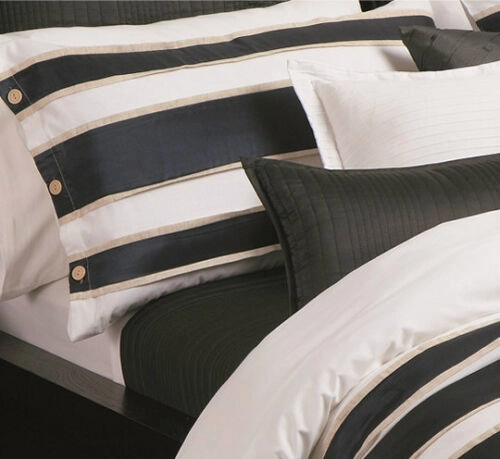 Cheltenham Charcoal Quilt Cover Set by Logan and Mason