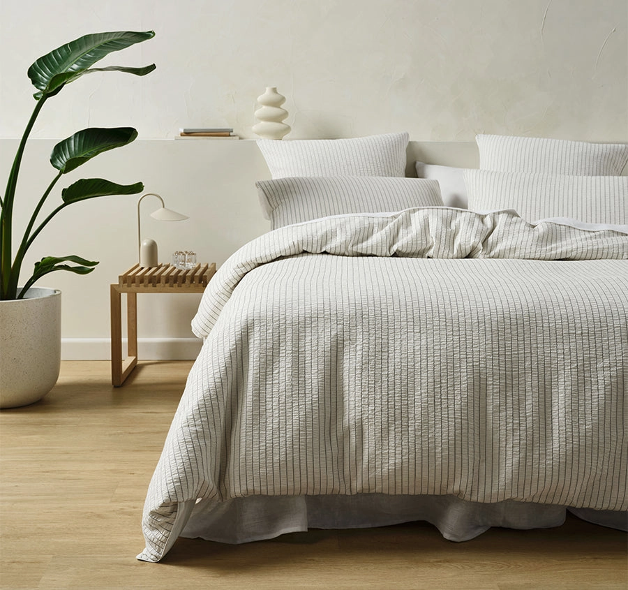 Chiltern Quilt Cover Set Range Vanilla