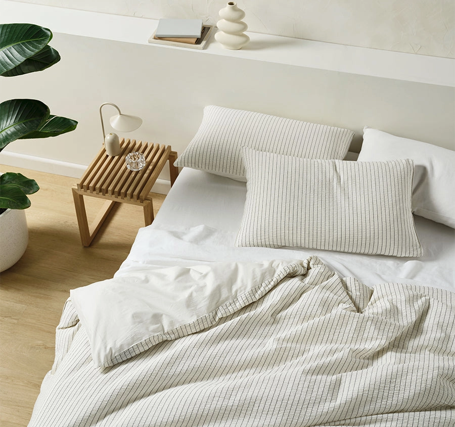 Chiltern Quilt Cover Set Range Vanilla