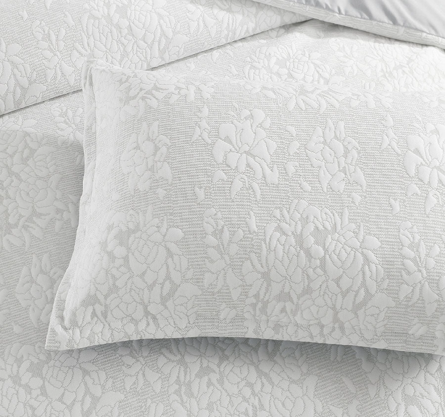 Chloe Jersey Quilt Cover Set Range Ivory