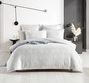 Chloe Jersey Quilt Cover Set Range Ivory